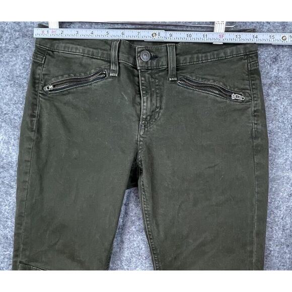 Rag & Bone Jeans Womens 26 Wax Dark Olive Zipper Skinny Slim Stretch Reinforced - Picture 3 of 6